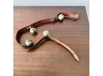 Vintage Sleigh Bells On Leather Strap (Shelf 2)