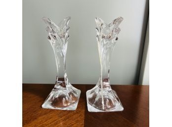 Pair Of Crystal Candlestick Holders (LG)