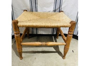 Wicker And Wood Stool (TD)