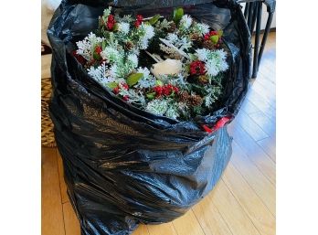 Bag Full Of Christmas Reaths And Garland (Living Room)
