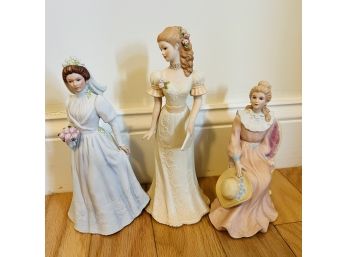 Set Of Three Vintage Homco Porcelain Figures (Bedroom 2)