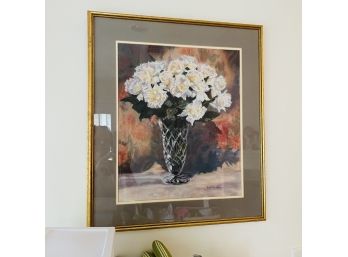 Ruth Ruskin Framed Floral Print * (Bedroom 2)