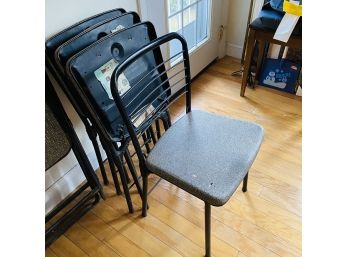 Vintage Cosco 'Fashionfold' Metal Folding Chairs - Set Of Four (Living Room)