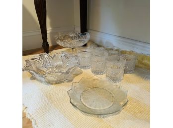 Crystal Drinking Glasses, Pedestal Dish And Other Pieces (Bedroom 2)