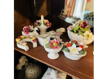 Assorted Porcelain Flowers: Coalport, Straffordshire, Etc.