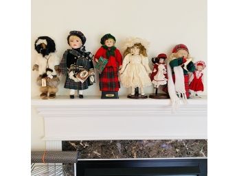 Assorted Porcelain Doll Lot (Living Room)