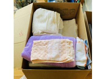 Large Lot Of Assorted Sheets And Towels (Living Room)