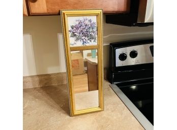 Gold Framed Mirror With Joy Waldman Print (Kitchen)