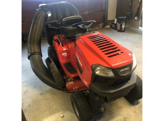 Craftsman T110 Ride-On Lawn Mower With Twin Bagger