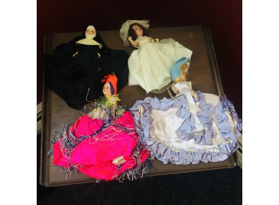 Set Of Four Vintage Dolls - Lingerie Lou, Duchess, Etc. (Downstairs Bedroom)