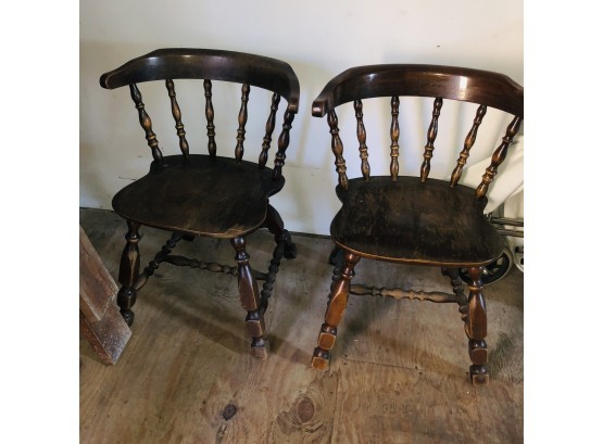 Pair Of Wooden Project Chairs (Garage Upstairs)