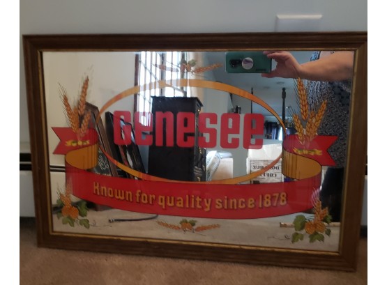 Genesee Beer Mirror Wheat/Red Letters (Living Room)