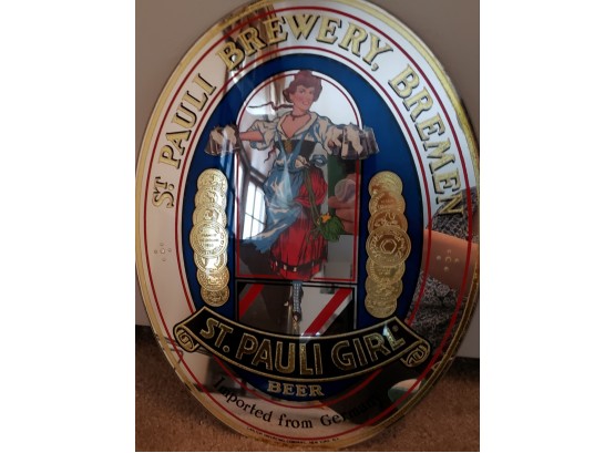 St.Pauli Girl Beer Mirror (Living Room)