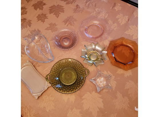 Misc 8 Glass Plate Lot (Living Room)