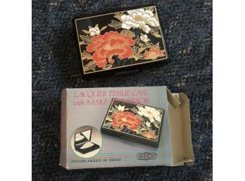 Vintage Tissue Compact With Mirror