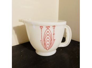 Vintage Tupperware Mix N Store Measuring Cup With Pour Spout Lid (kitchen)