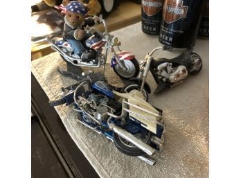 Assorted Motorcycle Figurines (Downstairs)