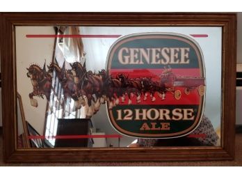 Genesee 12 Horse Ale Mirror/ Horses(Living Room)