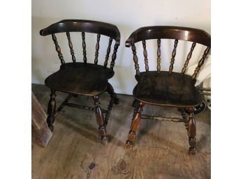 Pair Of Wooden Project Chairs (Garage Upstairs)
