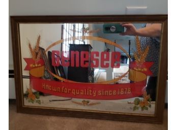 Genesee Beer Mirror Wheat/Red Letters (Living Room)