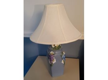 Blue Lamp Hand-painted Flowers (Downstairs)