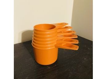 Vintage Orange Tupperware Measuring Cups (kitchen)