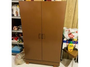 Brown Metal Storage Unit - (NOT Including Contents) (boiler Room)