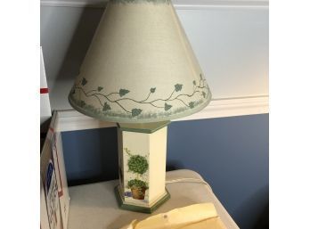 Lamp With Painted Shade And Base (Downstairs)