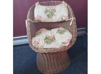 Wicker Chair With Cushion (Downstairs Bedroom)