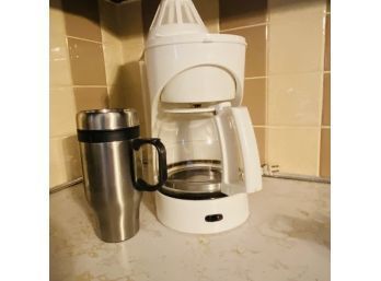 Coffee Pot Lot - With Coffee Pot, Travel Mug, And Reusable  Filters (Kitchen)