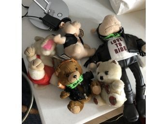Harley Davidson Pig And Other Stuffed Animals (Downstairs)