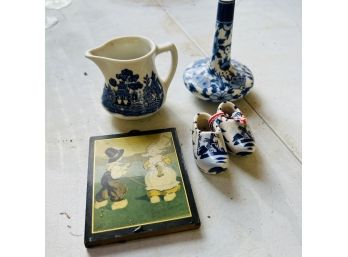 Assorted Small Vintage Travel Souvenirs From Holland And Thailand And Antique Pitcher (Zone 1)