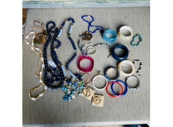 Jewelry Assortment: Necklaces, Bracelets, Etc. (Center Zone)