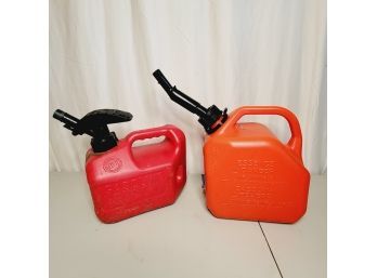 Set Of 2 Plastic Gas Cans