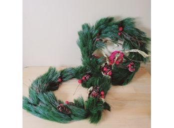 Set Of 2 Pine Needle Wreaths