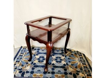 Shadowbox Side Table ** Missing Top Glass