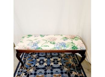 Padded Floral Bench