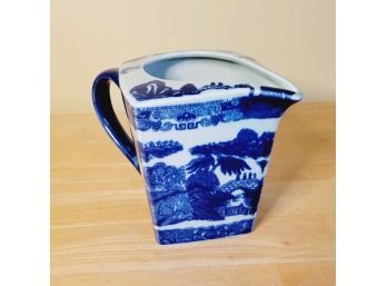 Victorian Ironstone Pitcher In Blue