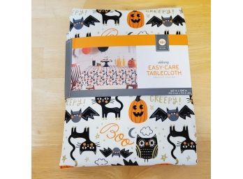 Oblong Easy Wipe Halloween Tablecloth