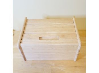 Light Oak Colored Wooden Bread Box