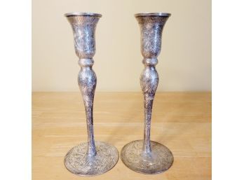 Silver Plated Candle Stick Holders