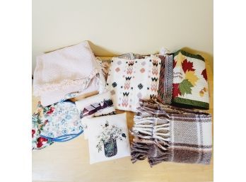Wool Lap Blanket, Table Runners And Other Linens