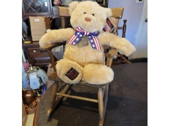 Gund Wish Bear And Child's Rocking Chair (Kitchen)