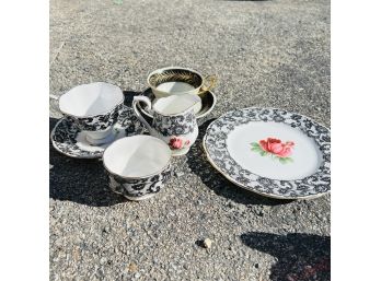 Royal Albert Bone China Pieces And Extra Vintage Tea Cup And Saucer (Garage)