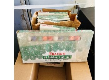 6 Boxes Of Frank's 25 Outdoor Christmas Light Set (Garage)