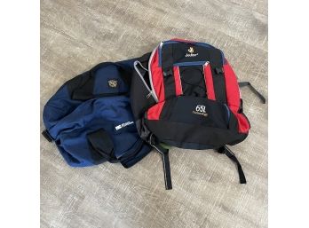 Bag Lot - Eddie Bauer Duffel And Other Brand Backpack In Used Condition