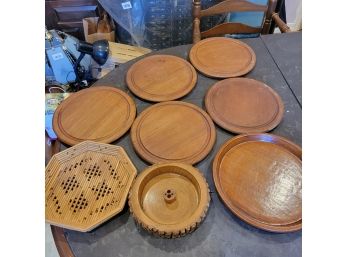 Teak Wood Trays, Bamboo And Other (Kitchen)
