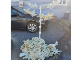 Faux Christmas Tree With White Glittering Branches (Garage)