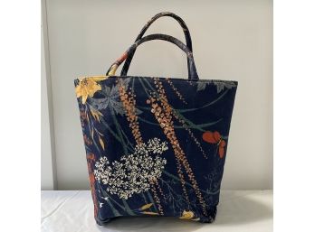 Vintage Blue Floral Margaret Smith Handbag