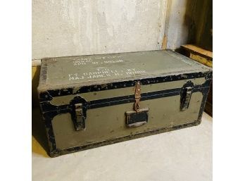 Vintage Army Green Foot Locker No. 3 (Basement)
